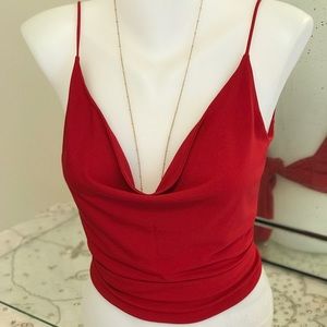 Express backless top red size M